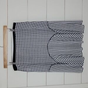Studio JPR large navy blue & white gingham midi skirt (inside out look)